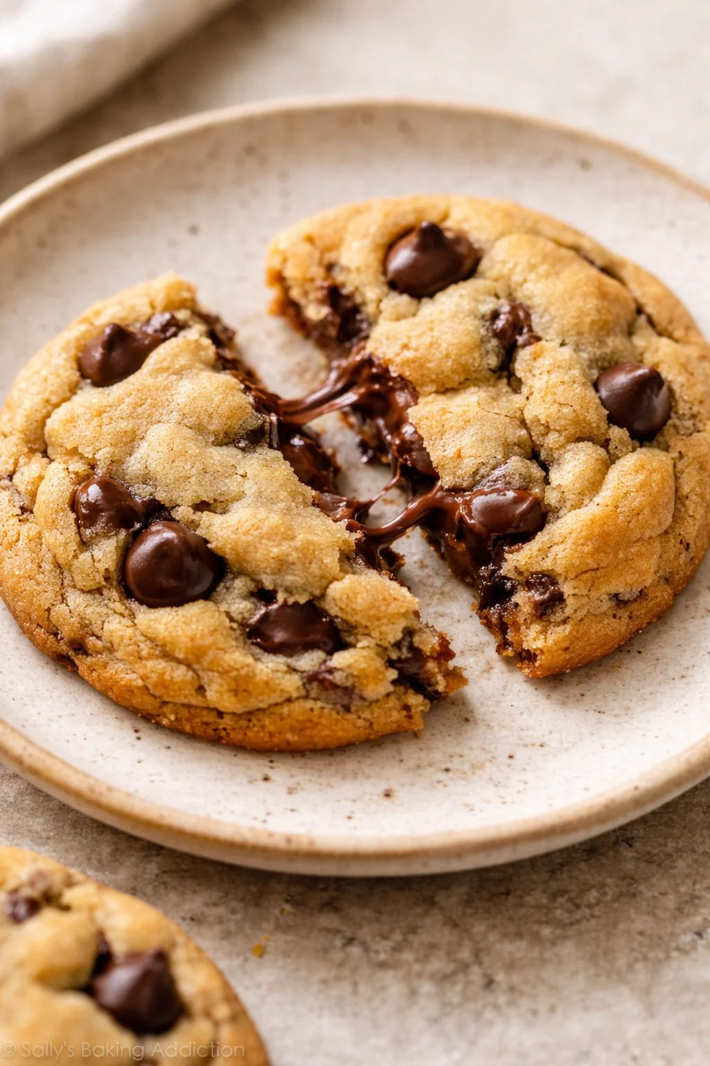 Delicious Crumbl Chocolate Chip Cookie with gooey chocolate chips