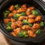 Delicious slow cooker teriyaki chicken ready to serve