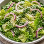 Delicious homemade Parmesan chopped salad with fresh vegetables and cheese.