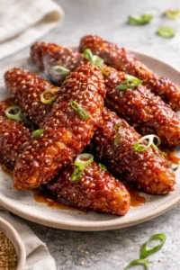 Crispy Korean Fried Chicken served with dipping sauces