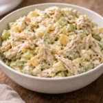 Bowl of Old Fashioned Chicken Salad with fresh ingredients
