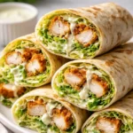 Delicious Chicken Caesar Wrap filled with grilled chicken and fresh greens