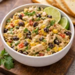 Colorful Southwest Chicken Salad with grilled chicken, beans, corn, and avocado
