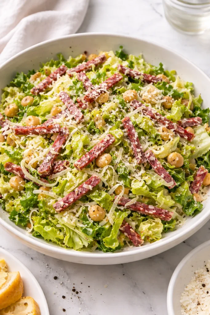 Fresh Scala Chopped Salad with colorful vegetables and dressing