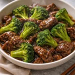 Beef and Broccoli Stir-Fry served in a bowl with vibrant vegetables.