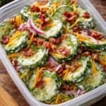 Creamy Cucumber Crack Salad served in a bowl with fresh cucumbers and dressing