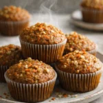 Delicious homemade carrot oatmeal muffins in a bowl ready for baking