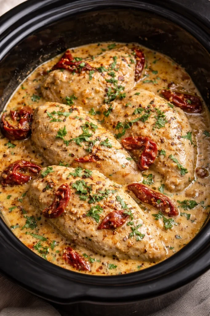 Creamy and delicious Marry Me Chicken served with herbs and spices