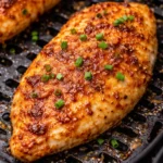 Air Fryer Garlic Parmesan Chicken served on a plate without breading