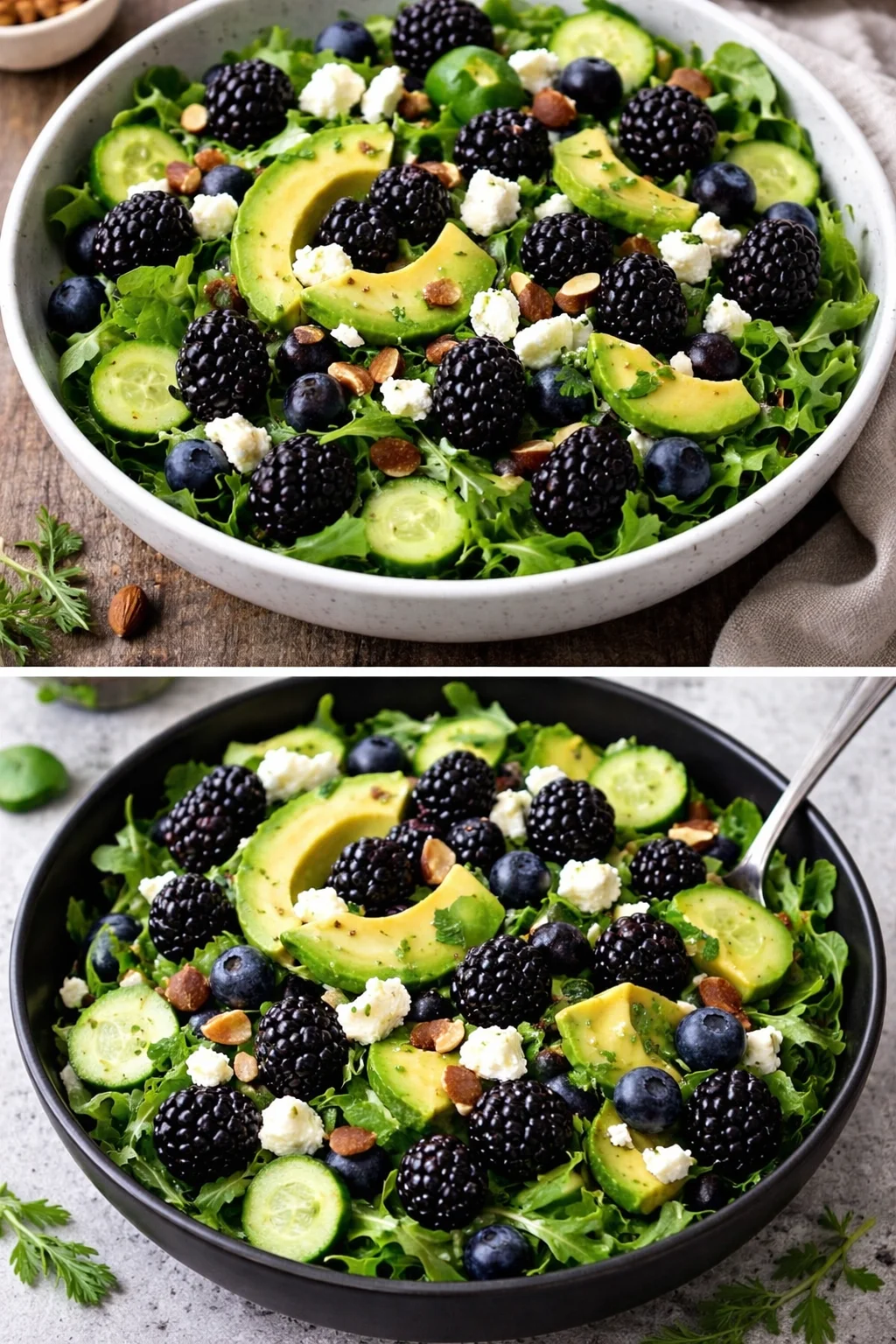 Delicious Blackberry Avocado Salad with vibrant colors and fresh ingredients