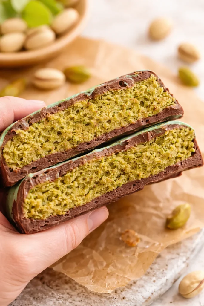Homemade Dubai chocolate bar with rich chocolate and crunchy toppings